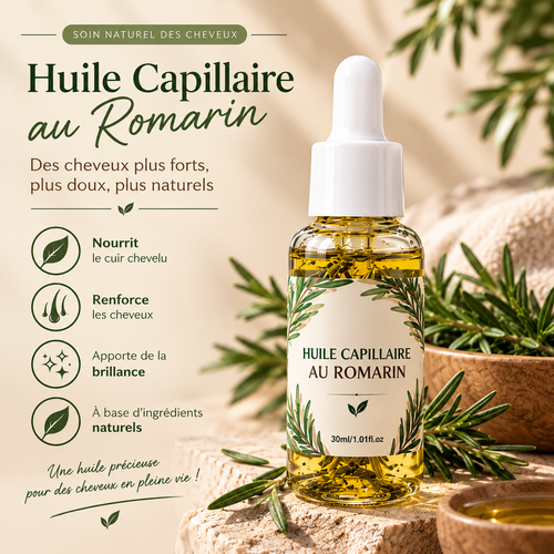 Huile de romarin pour Cheveux