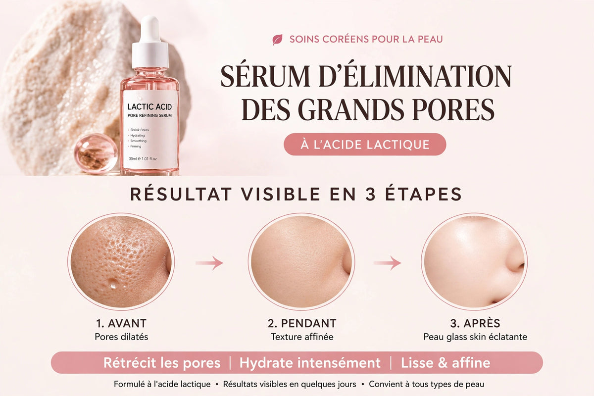 Sérum d'élimination des grands Pores, acide lactique