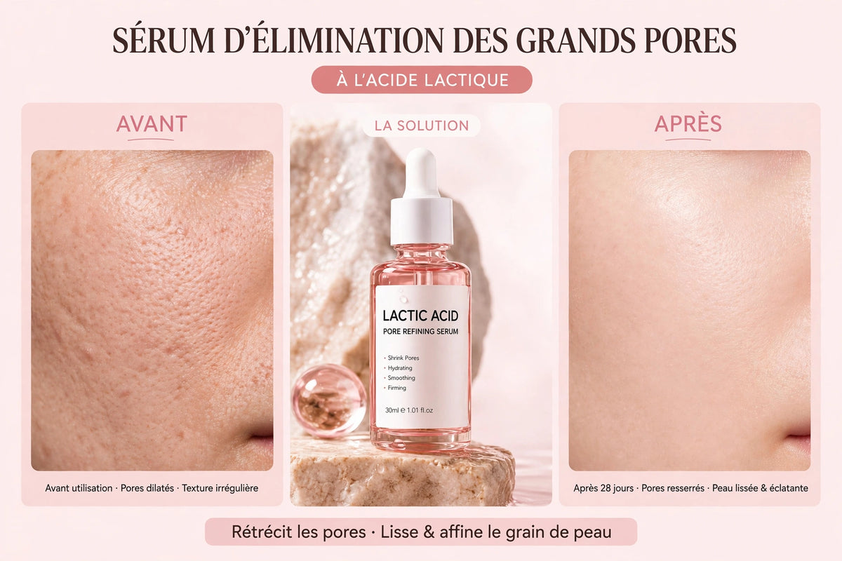 Sérum d'élimination des grands Pores, acide lactique