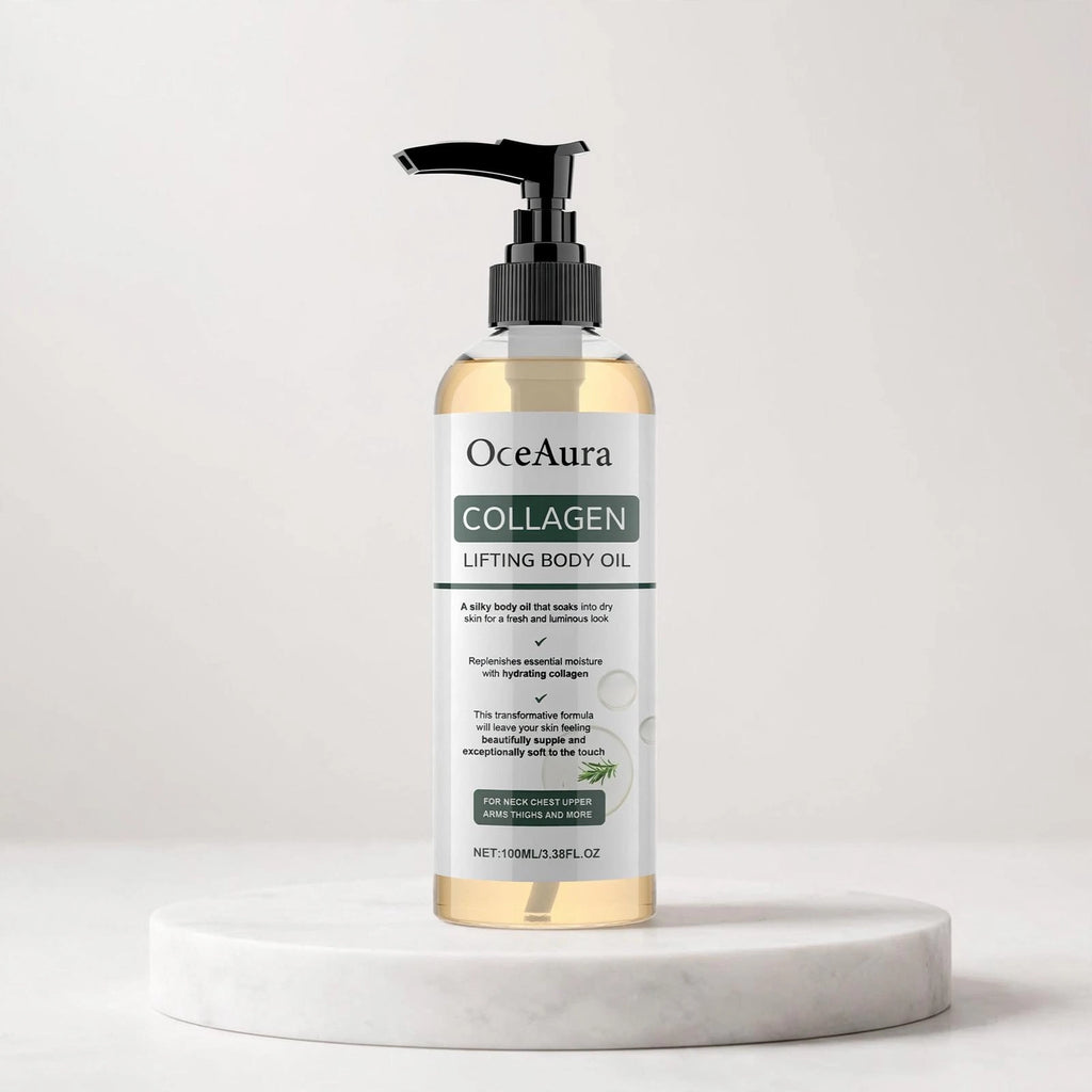 OceAura huile corporelle au collagène resserre l'élasticité de la peau augmenté hydratant corps lisse Non gras romarin après douche huile corporelle