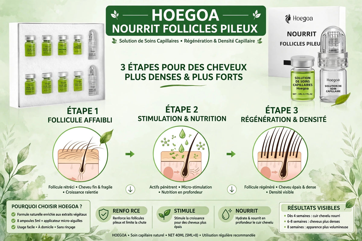 Sérum capillaire essentiel 1/2/3 boîtes pour renforcer les racines,