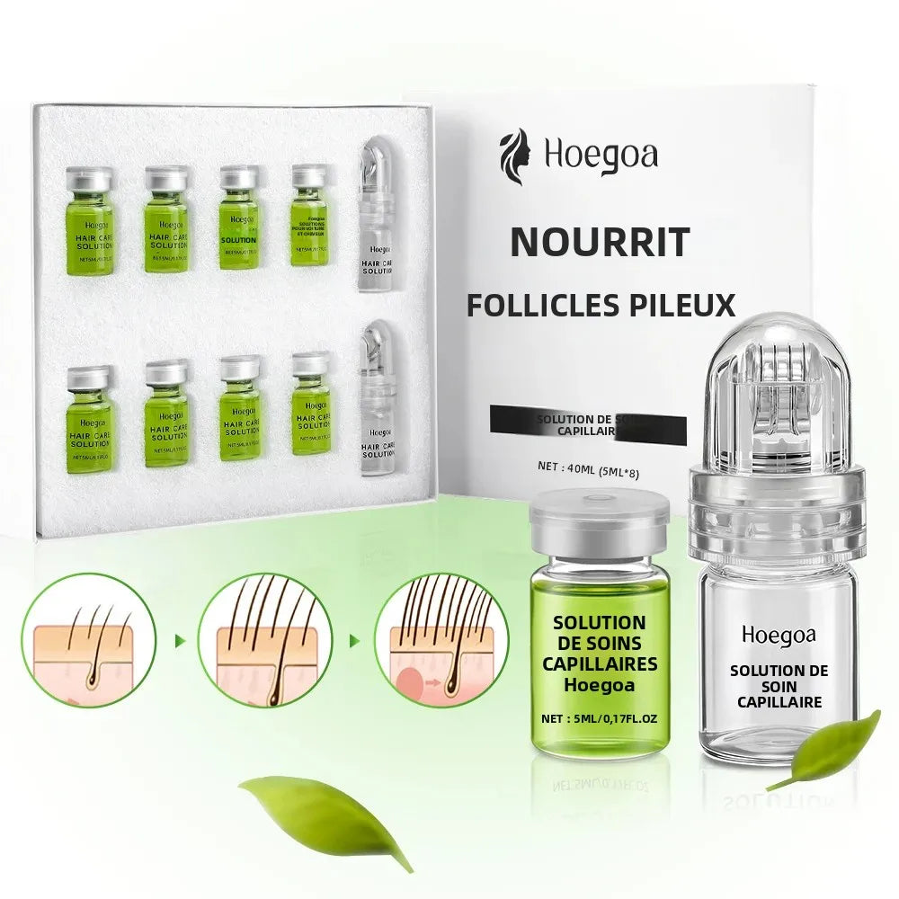 Sérum capillaire essentiel 1/2/3 boîtes pour renforcer les racines, réduire la chute, prévenir la calvitie, nourrir et favoriser la repousse des cheveux.