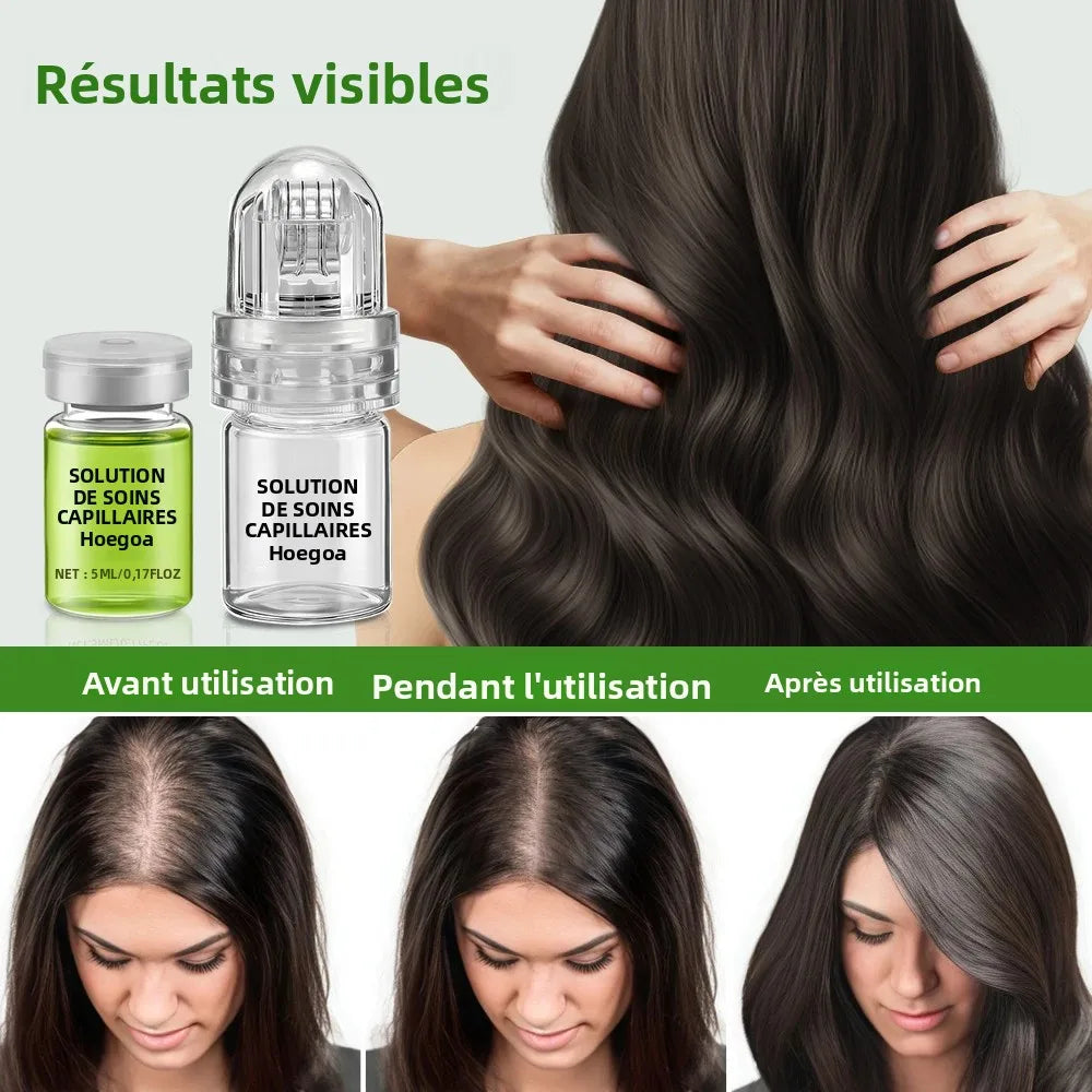 Sérum capillaire essentiel 1/2/3 boîtes pour renforcer les racines, réduire la chute, prévenir la calvitie, nourrir et favoriser la repousse des cheveux.