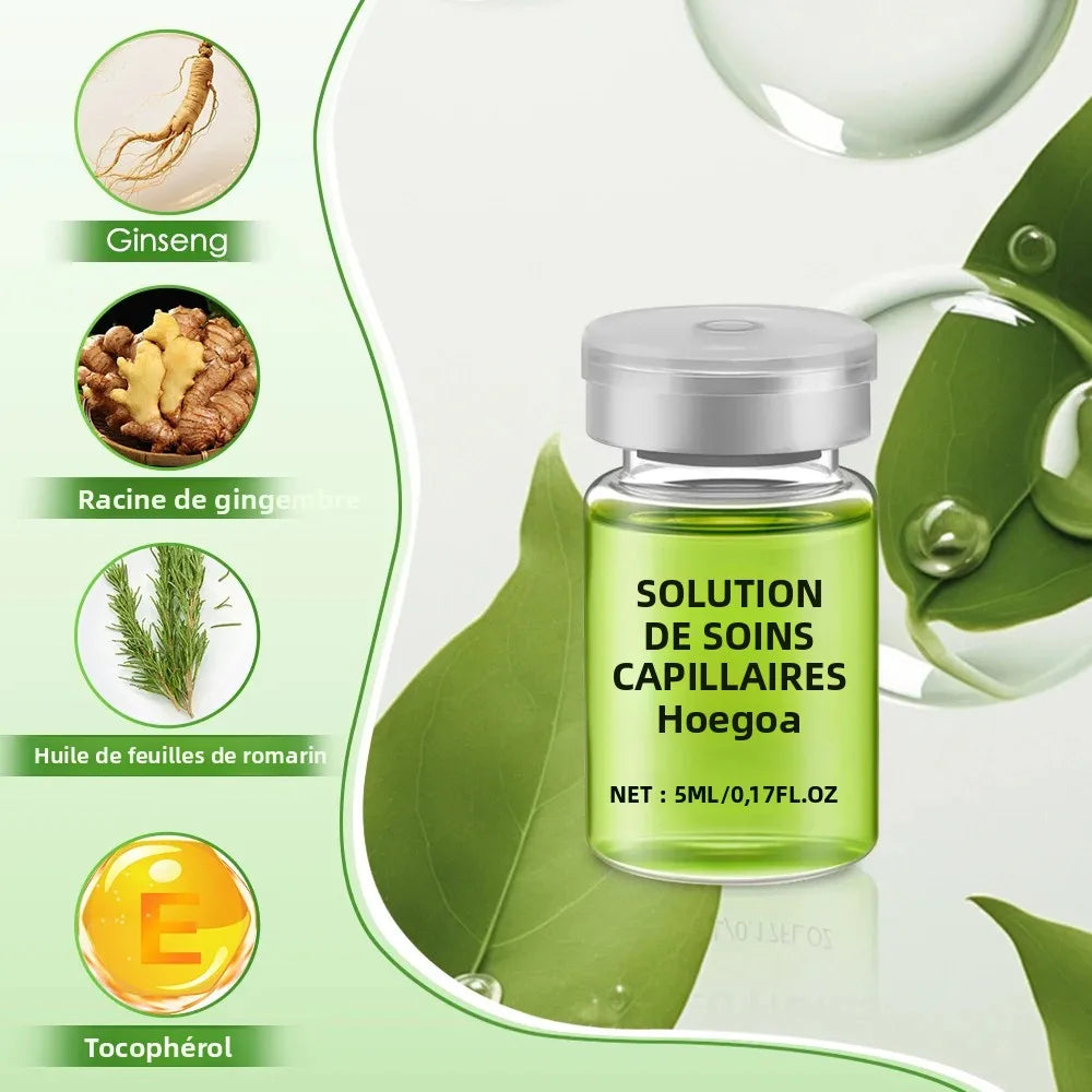 Sérum capillaire essentiel 1/2/3 boîtes pour renforcer les racines, réduire la chute, prévenir la calvitie, nourrir et favoriser la repousse des cheveux.